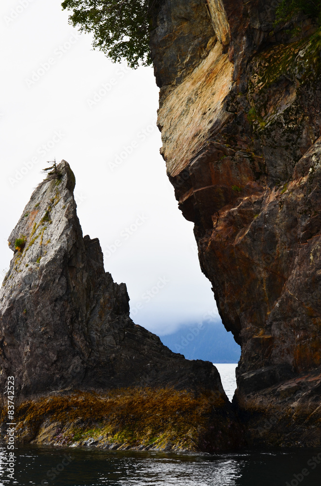 Rock Formation in Prince William Sound, Alaska