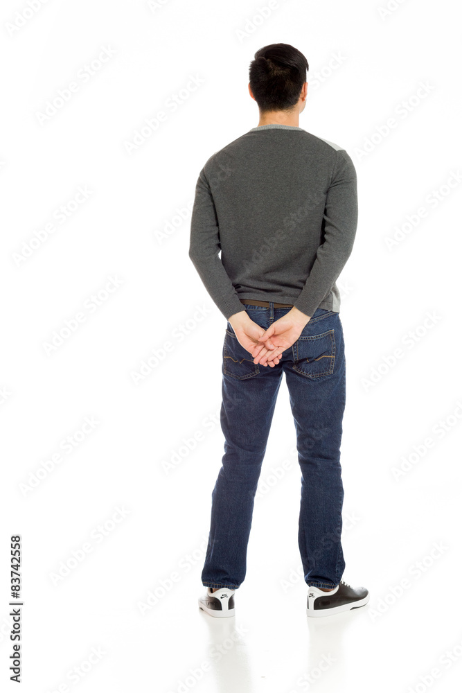 Naklejka premium Model isolated from behind