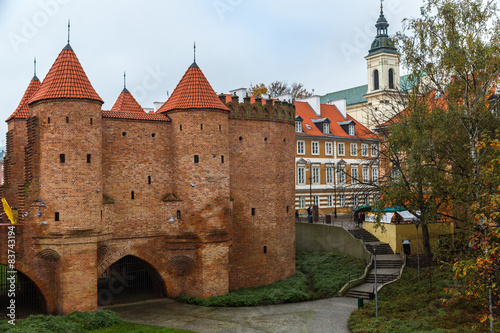 Barbican fortress in Warsaw