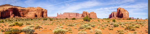 Photo Monument valley under the blue sky