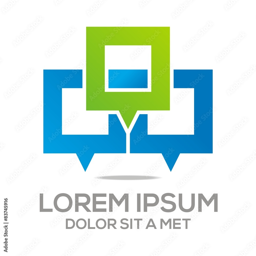 Logo Talk Vector Box Stylised Logo Talk Vector Box Stylised