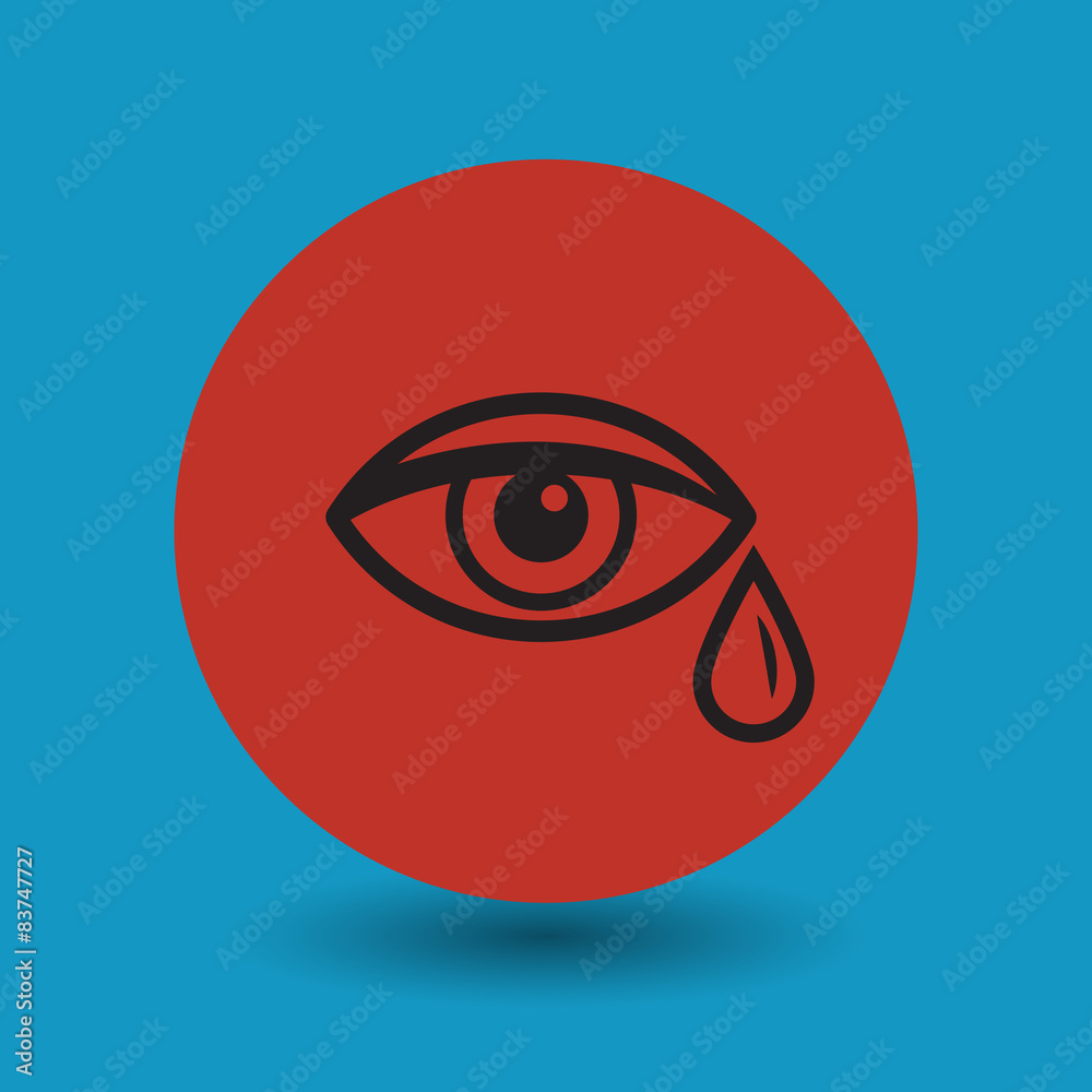 Obraz premium Eye and teardrop symbol