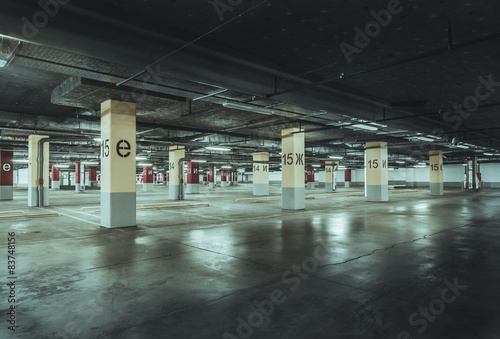 Empty parking garage