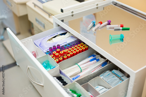 Close up of blood tube.