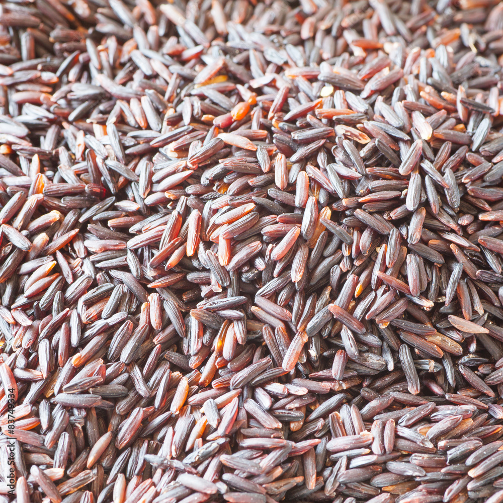 Close - up Healthy food uncooked brown rice