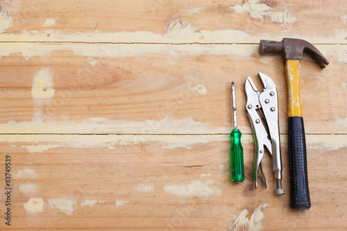 art wooden texture and tools background