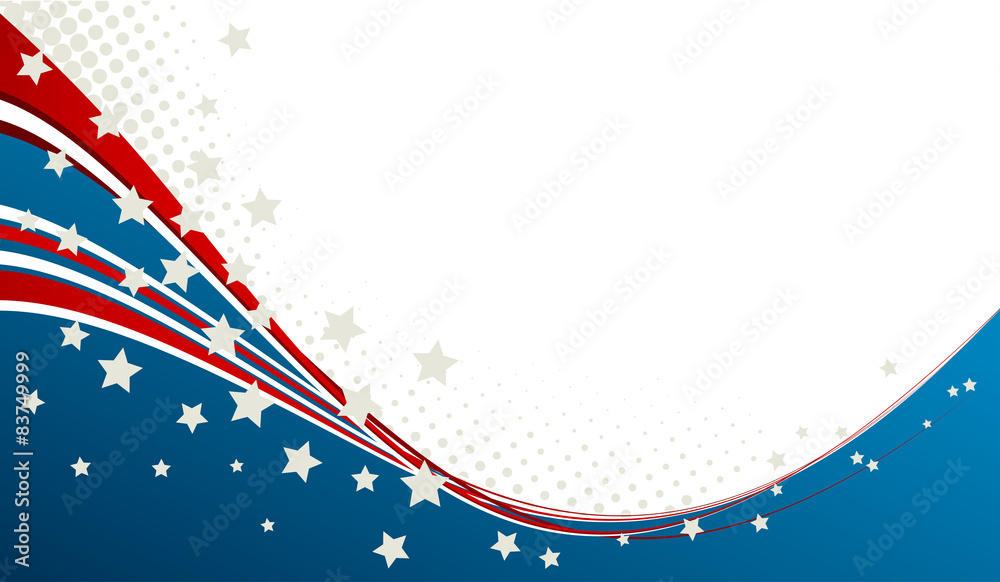 Fototapeta premium American Flag, Vector patriotic background