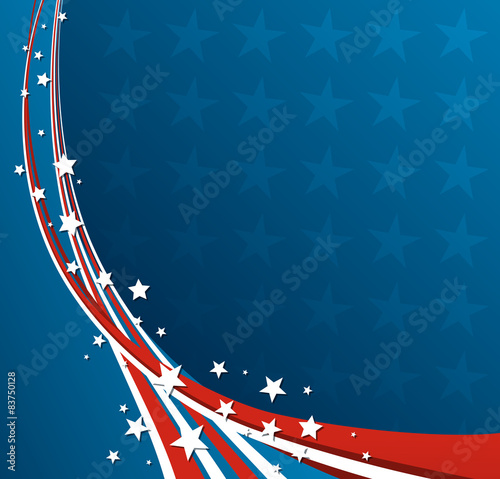 American Flag, Vector patriotic background