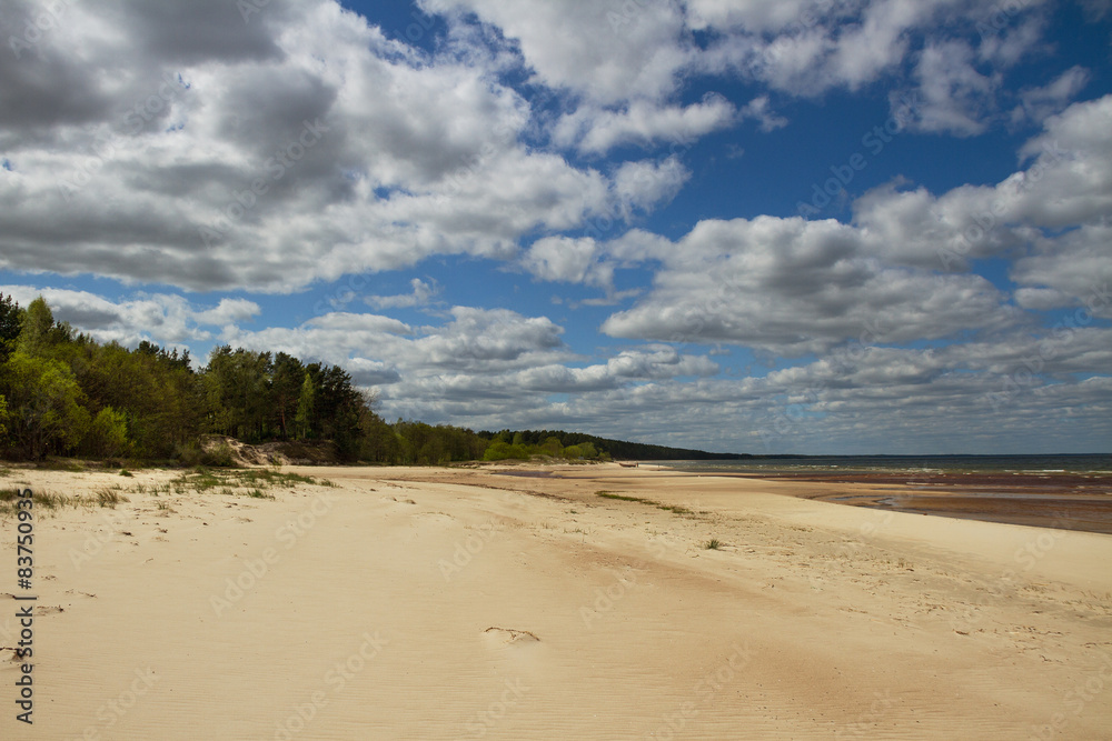 Sand beach.