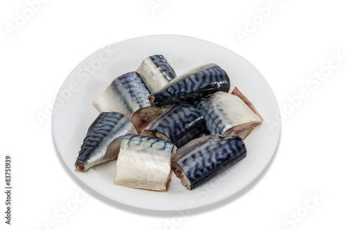 Mackerel on a plate