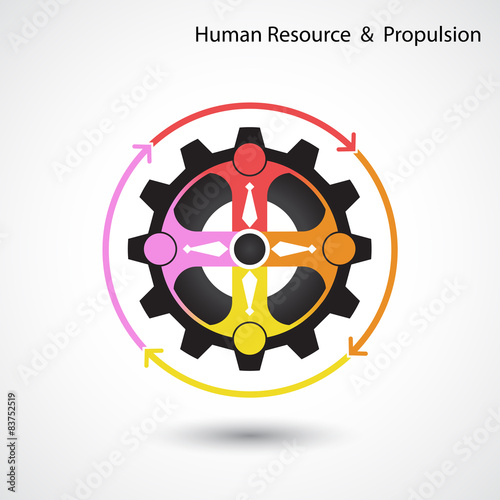 Human resource and business & industrial propulsion concept.