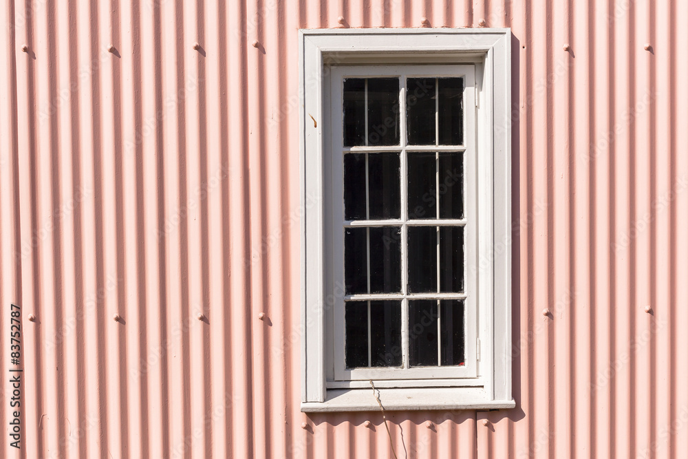 House Window Pink Metal Texture Background House Window Pink Metal Texture Background