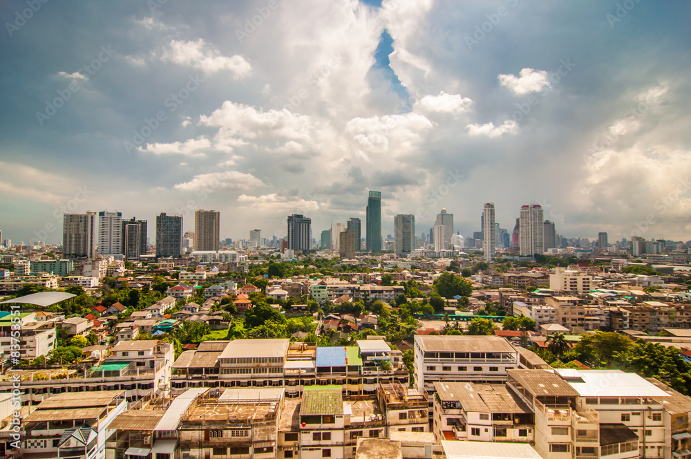 Fototapeta premium Day view city scape of Bangkok