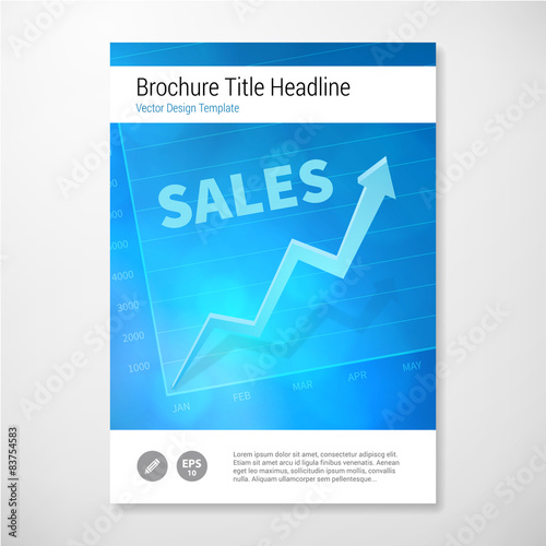 Modern Vector positive sales brochure report design template