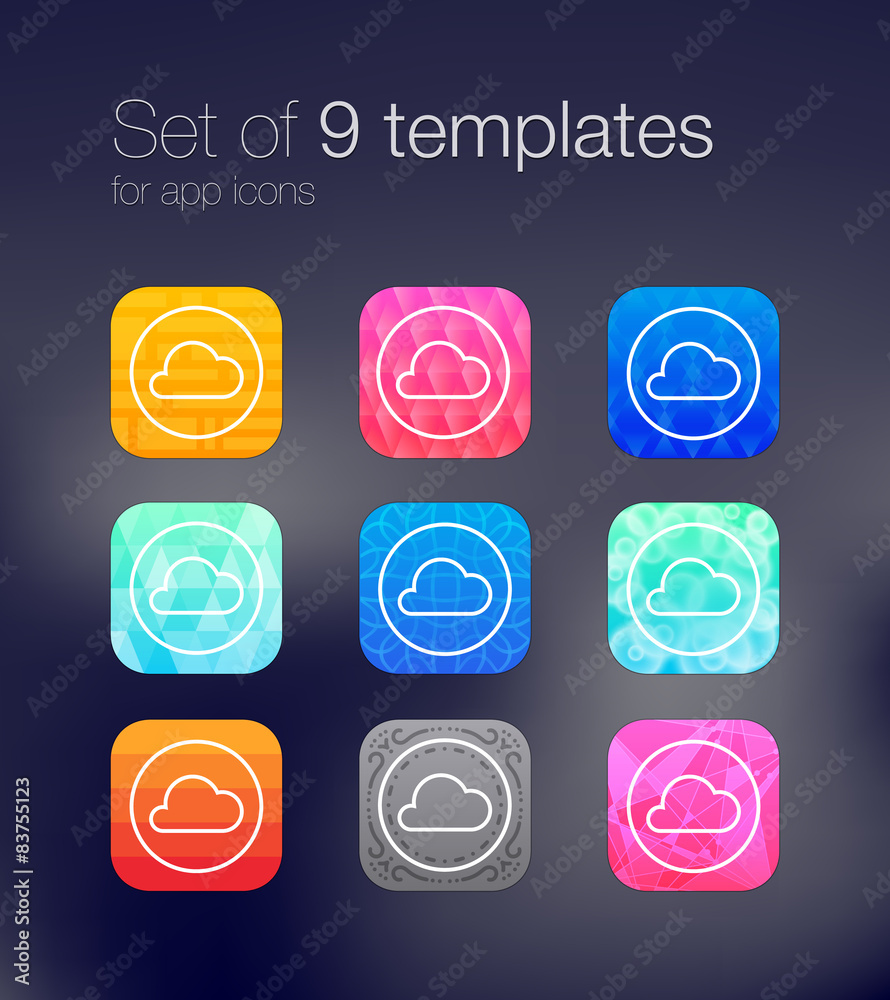 Obraz premium App icon backgrounds