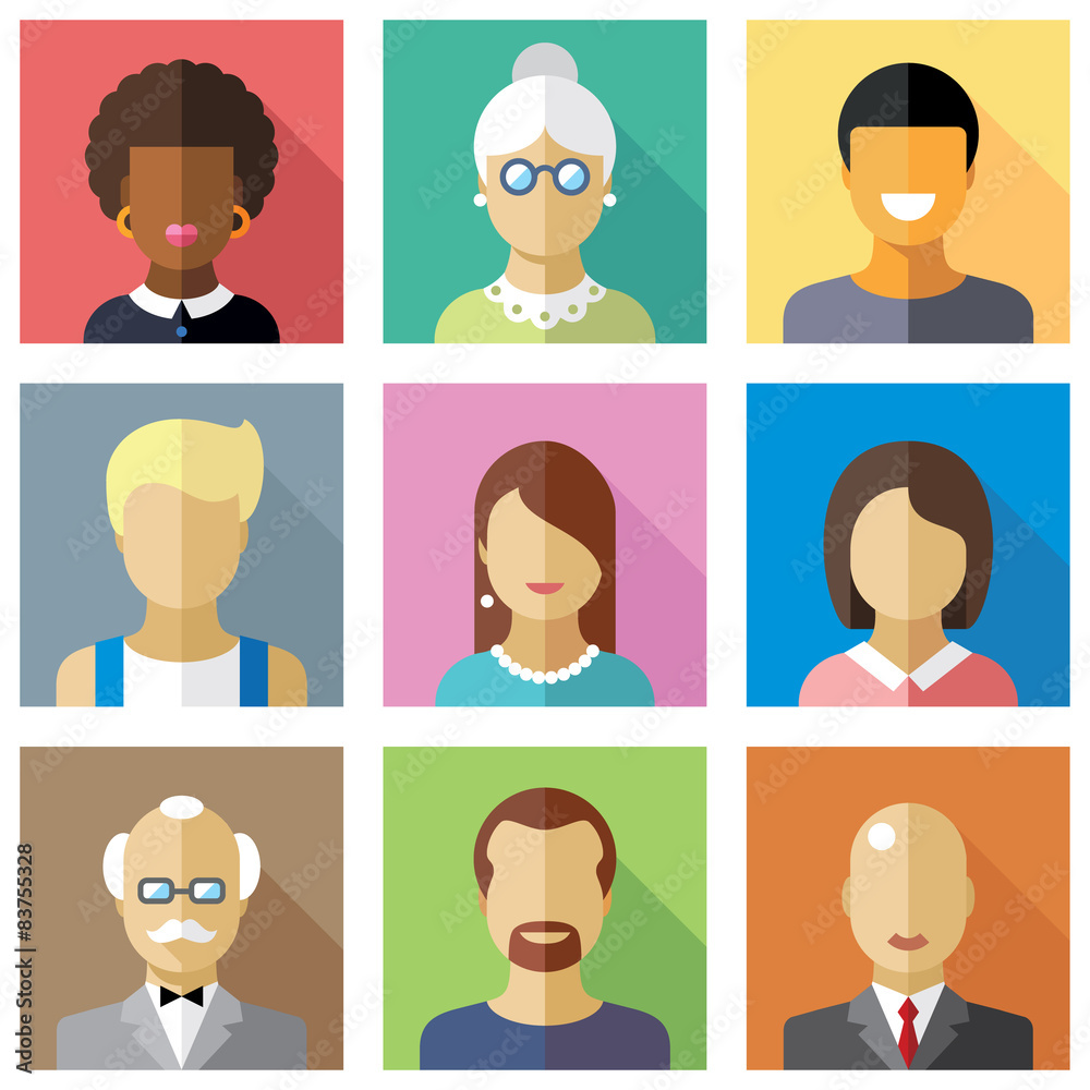 illustration different people character illustration different people character