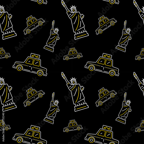 New York City seamless vector pattern