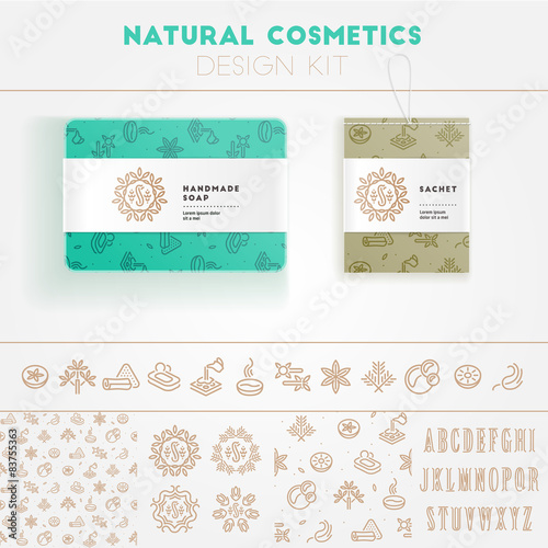Natural cosmetics design kit