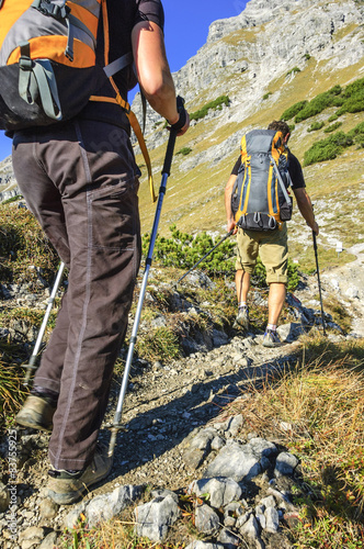 Tableau sur toile im Gebirge beim Wandern