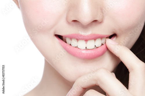 young woman health teeth
