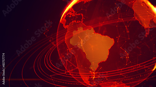 detailed virtual planet Earth