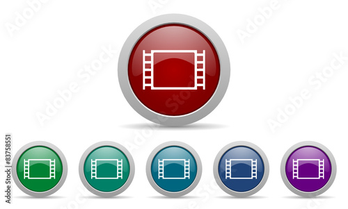 cinema vector web icon set