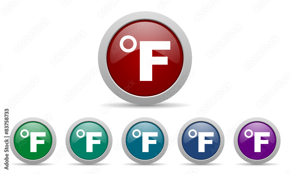 thermometer vector web icon set