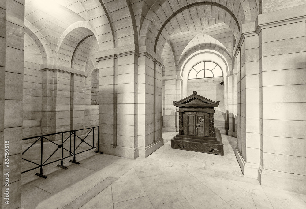 PARIS - CIRCA JUNE, 2014: Interior of Pantheon. It was originall PARIS - CIRCA JUNE, 2014: Interior of Pantheon. It was originall
