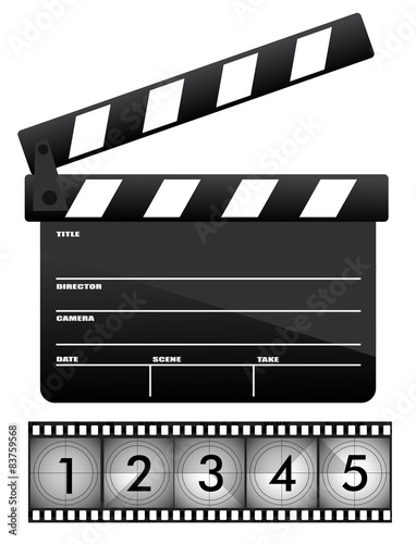 Movie clapper board