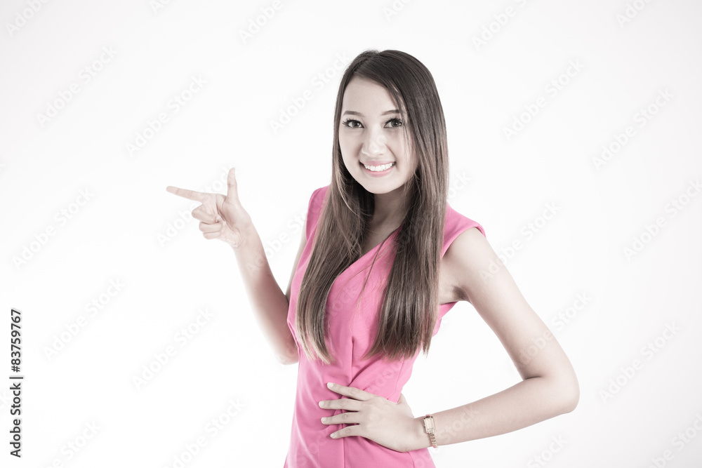 Asian woman isolated on white background. Asian woman isolated on white background.