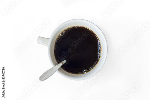 cup of coffee on white background