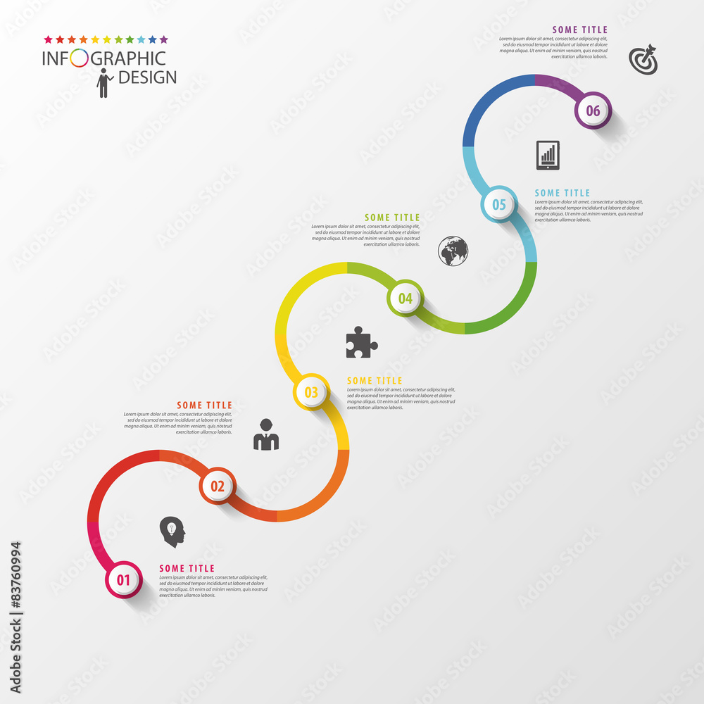 Abstract timeline infographic template. Vector illustration. Abstract timeline infographic template. Vector illustration.