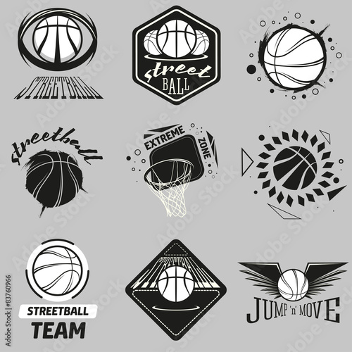 Streetball logo set