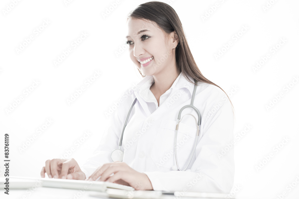 Young and professional doctor working in office Young and professional doctor working in office