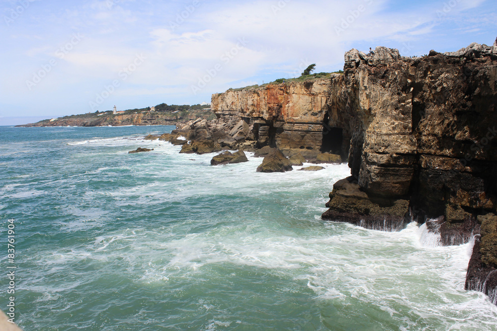 Cliff and Sea, Cascais, Lisbon, Portugal