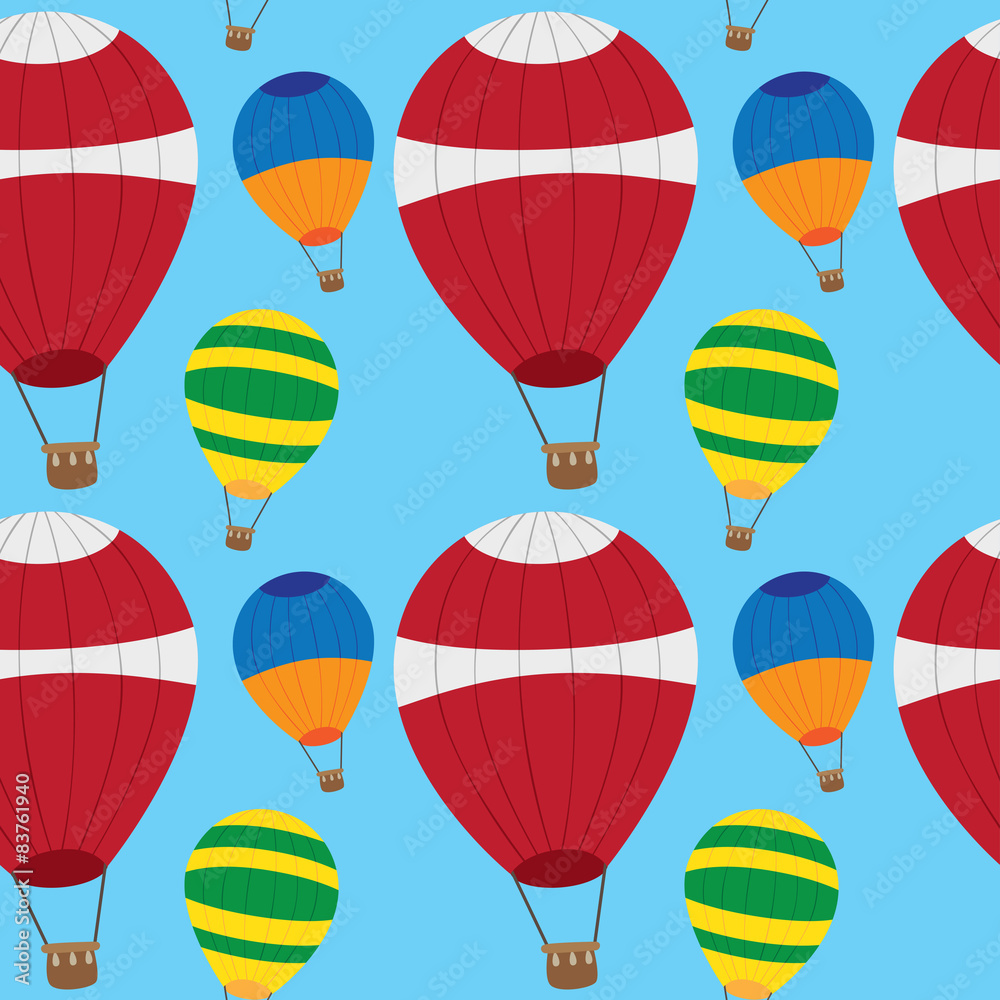 Fototapeta premium air balloon seamless background