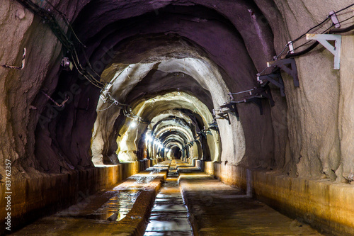 dark tunnel with light