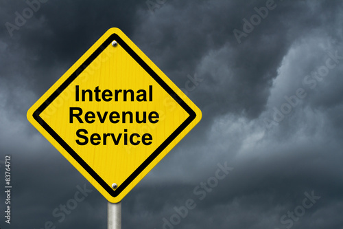 Internal Revenue Service Warning Sign