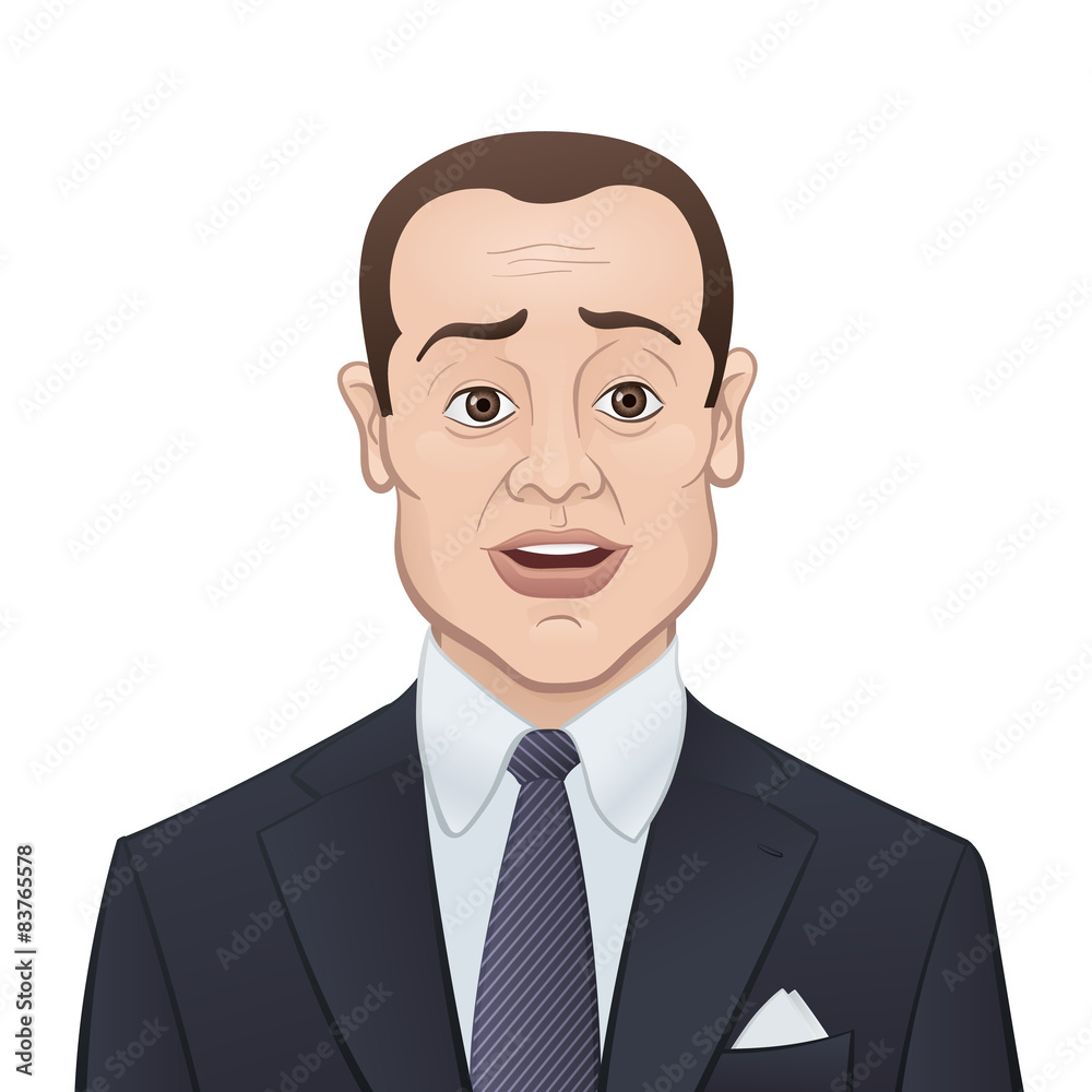Businessman in a Suit and Tie on White Background Businessman in a Suit and Tie on White Background