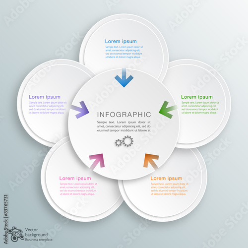 Infographics Vector Background 5-Step Process