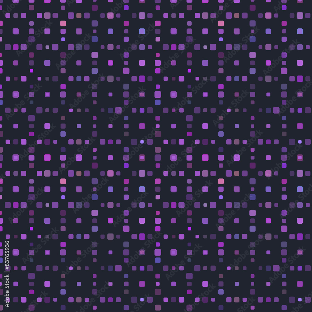 Dark Violet Textile Polka Pattern. Vector Background.