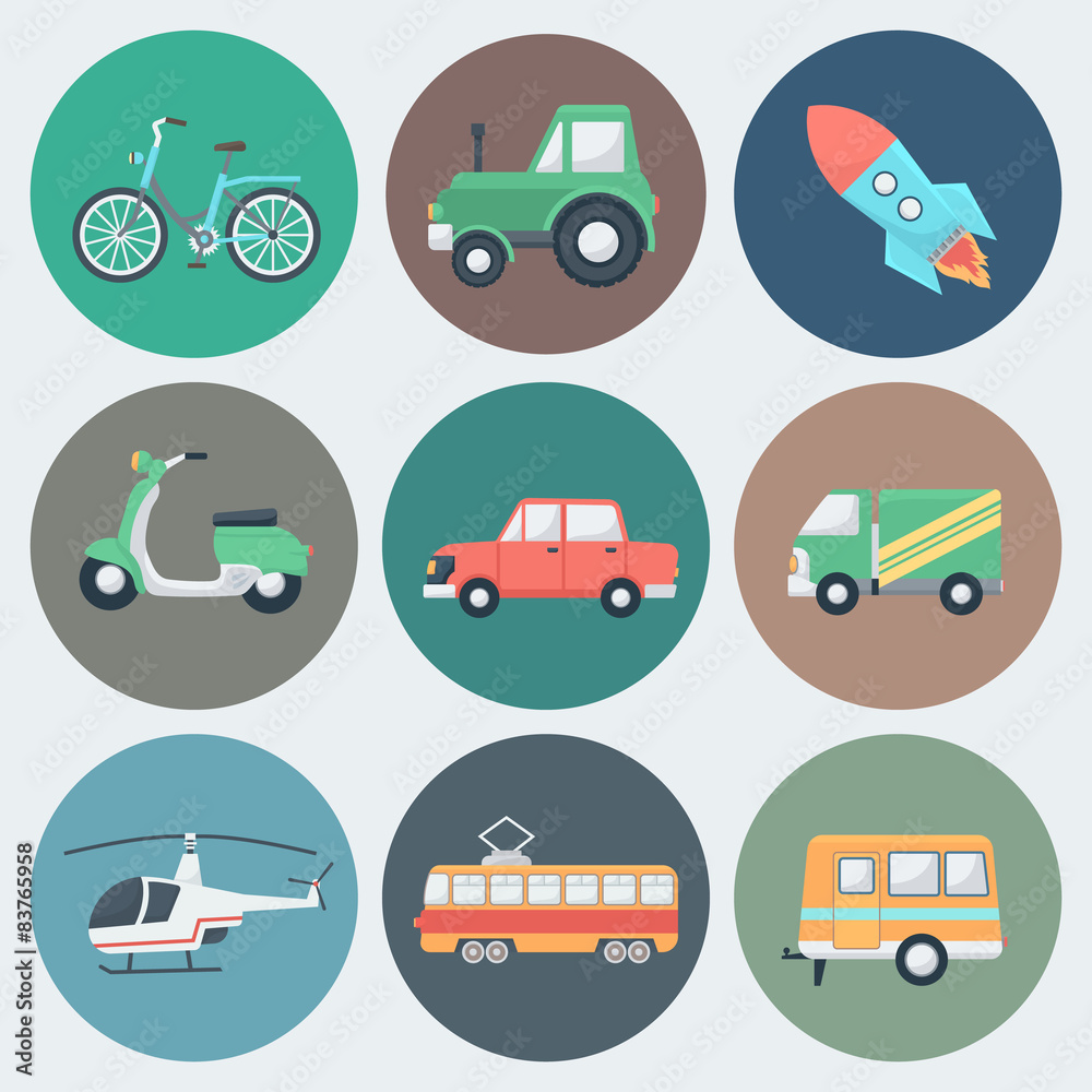 Transport Icons Set Transport Icons Set
