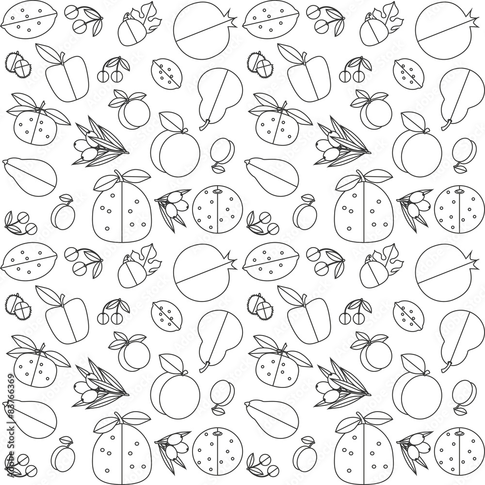 seamless pattern of fruit seamless pattern of fruit