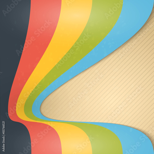 Abstract Vintage Ribbons Background.