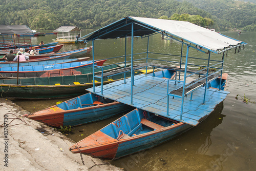 view of the lake in Pokhara