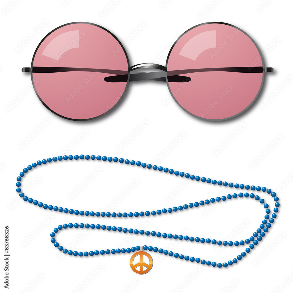 Fotografia Lunettes Collier Peace