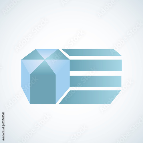 cardboard labels with figures from. Vector design element set.