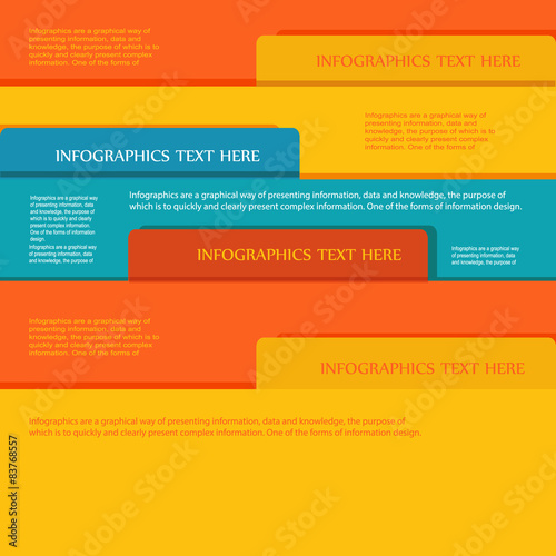 Infographics design template. Folders style concept. 