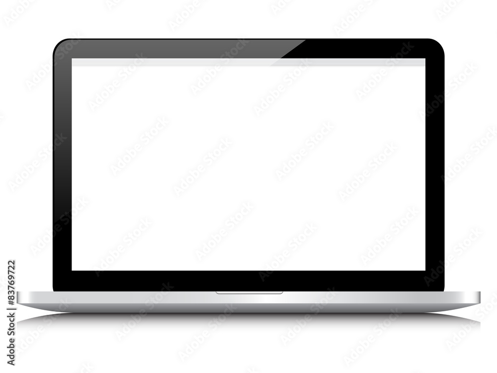 Notebook modern computer on white isolated vector design Notebook modern computer on white isolated vector design