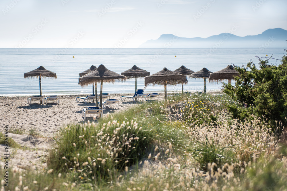 Fototapeta premium Mallorca Leerer Strand